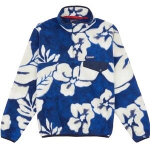 Patagonia Synchilla Jacket Men's Spice Garden Navy Blue White Fleece Small